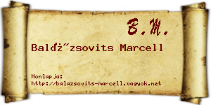 Balázsovits Marcell névjegykártya